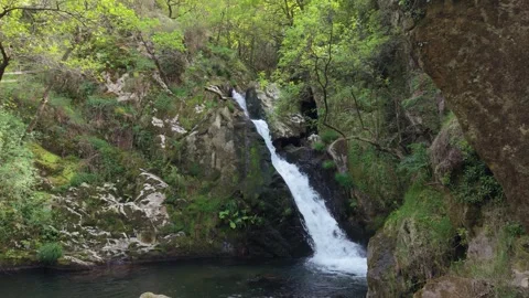 Cascading Streams Of Raxoi Waterfall Stock-Footage 335927192