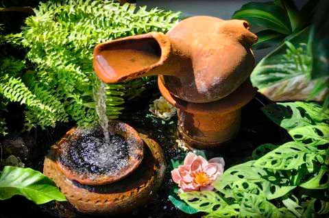 Cascading water feature Stock Photos