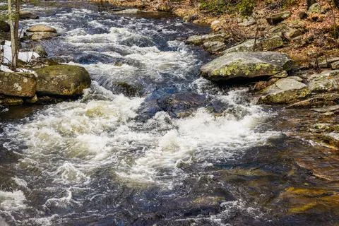 The cascading water of  willard brook Stock-Fotos