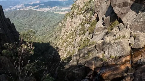 Cascading Waterfall from Falls Lookout at Mount Buffalo National Park, Vict.. Stock Footage 312062995