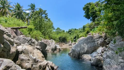 Cascading Waterfall Scenery Stock Footage 290035321