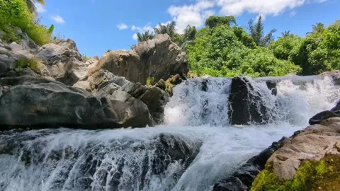 Cascading Waterfall Scenery Stock Footage 290035697