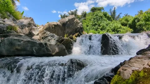 Cascading Waterfall Scenery Stock Footage 290035836