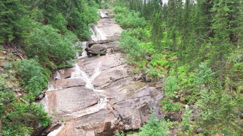 Cascading Waterfall Through Lush Forest Video stock 278325787