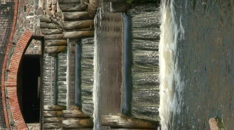 Cascading waterfall vertical view Stock Footage