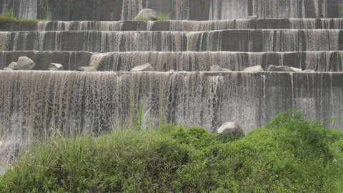 Cascading waterfalls, which flows beautifully in nature Stock Footage 234948280