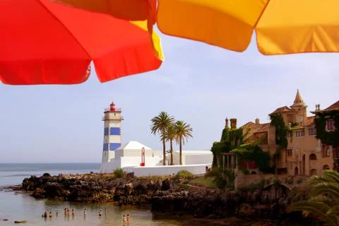 Cascais lighthouse Stock Photos