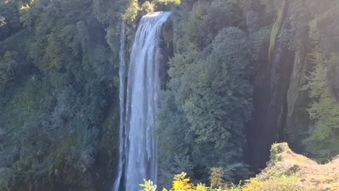 Cascate delle Marmore – Full Flow Close-Up from Above Stock Footage 319037212