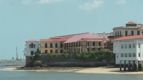 Casco Viejo The Old Area Of Panama City Stock Footage