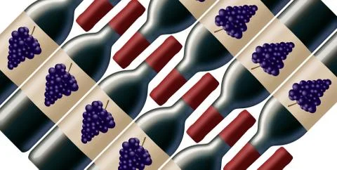 A case of 12 bottles of red wine is shown in this image. Stock Illustration