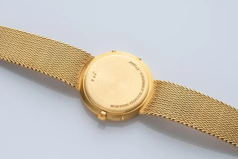 Case back view of Audemars Piguet watch Stock Photos