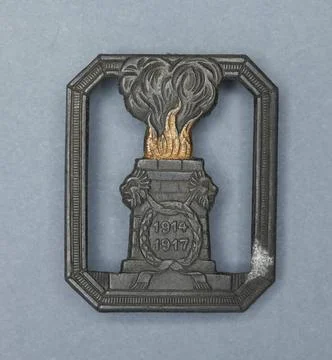 Case badge devoted to the care of the graves of the fallen legionnaires, Z... Stock Photos