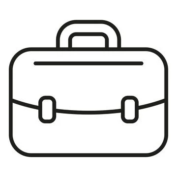 Case bag icon outline vector. Human work Illustrazione stock