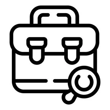 Case bag icon outline vector. Work process Illustrazione stock