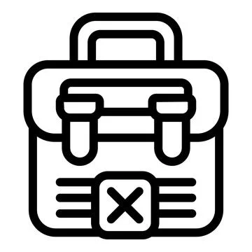 Case bag icon outline vector. Work process Illustrazione stock