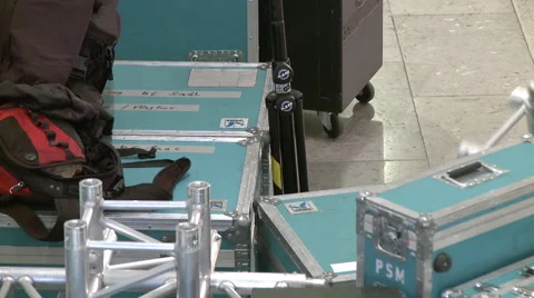 Case Boxes and Truss Bars Stock Footage 60838116