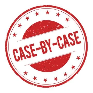 CASE-BY-CASE stamp sign Stock Illustration