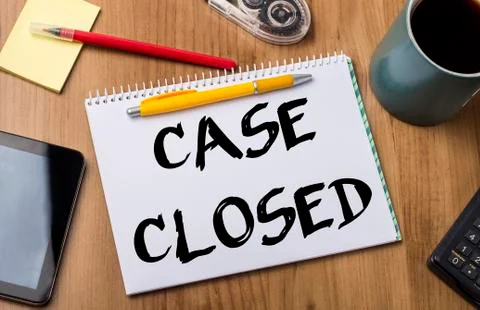 CASE CLOSED - Note Pad With Text Photos