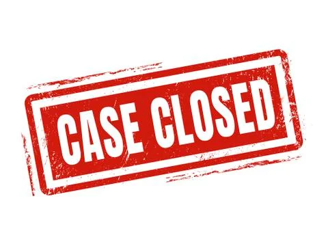Case closed red stamp style Stock Illustration