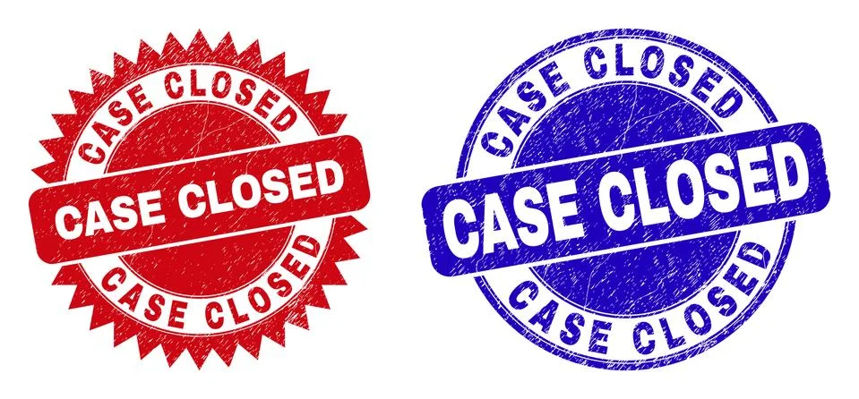 CASE CLOSED Rounded and Rosette Watermarks with Corroded Surface Stock Illustration
