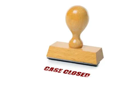 Case closed Rubber Stamp Stock Photos