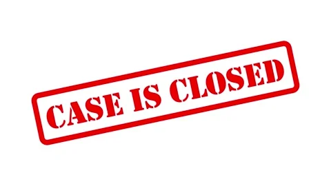 Case is closed stamp animated zoom in imprint and shake on 4k green screen .. Stock Footage 342743460