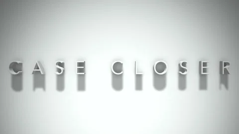 Case Closer 3D title animation with shad... | Stock Video | Pond5