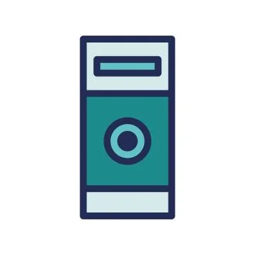 Case computer accessories logo or icon illustration Stock Illustration