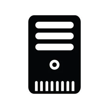 Case of Computer black Stock Illustration