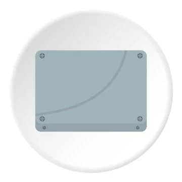 Case computer icon, flat style Illustrazione stock