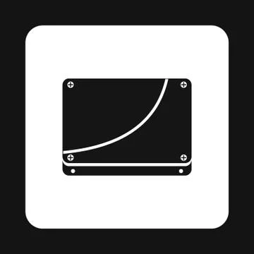 Case computer icon, simple style Stock Illustration