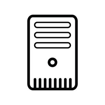 Case of Computer  line Stock Illustration