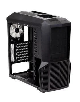 Case computing system black on white Stockfoto's