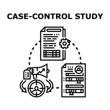 Case control study analyzing research data analytics 库存插图