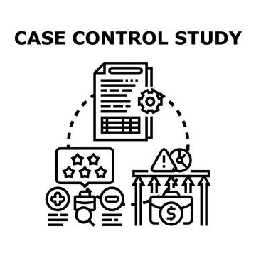 Case control study methodology researching disease causes 스톡 일러스트
