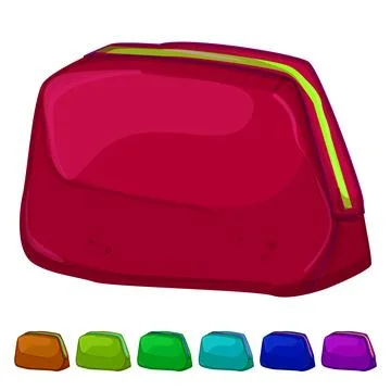 Case cosmetic pouch cartoon vector graphic Illustrazione stock