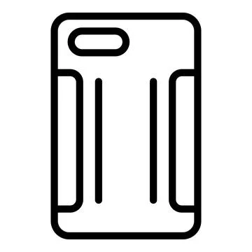 Case cover icon outline vector. Smartphone protect Illustrazione stock