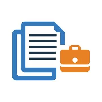 Case, document, office icon. Simple editable vector illustration. Illustrazione stock
