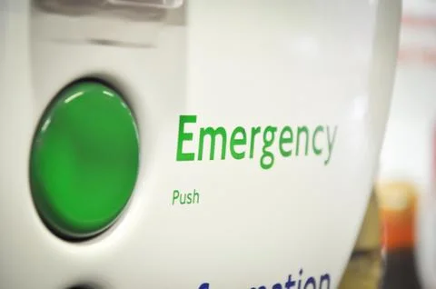 In case of emergency push the green button Fotos Stock