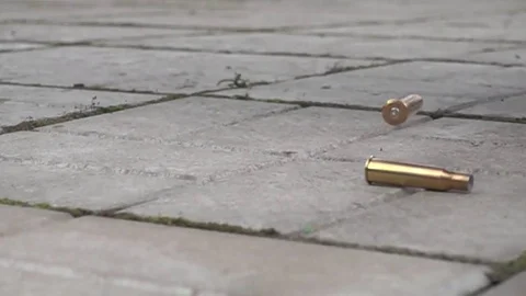 Case falls on the road in slow motion Stock Footage 69246240