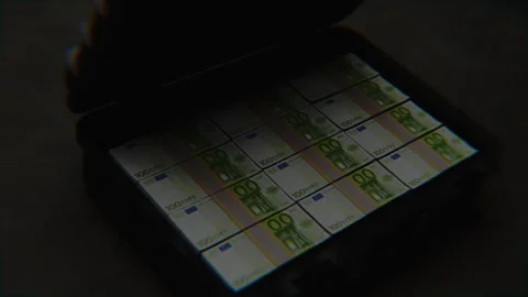 Case Full Of Euros Opening Stock Footage 260813085
