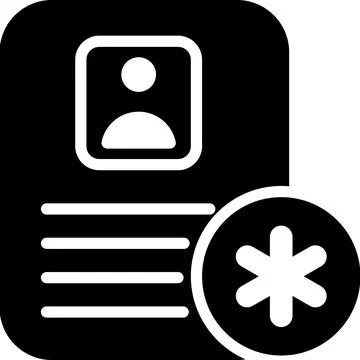 Case history editable vector, medical record document, Stock Illustration