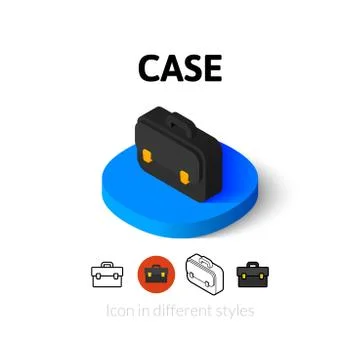 Case icon in different style Stock Illustration