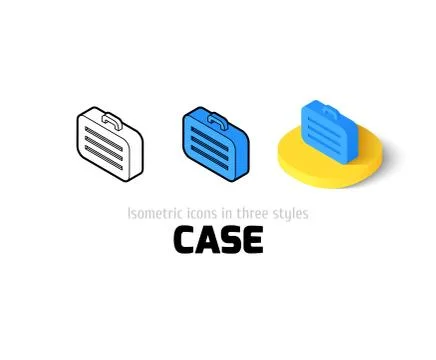 Case icon in different style Stock Illustration