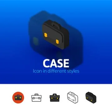 Case icon in different style Stock Illustration