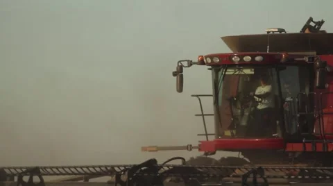 Case IH - Close Up Side View of Combine Stock Footage 65318775