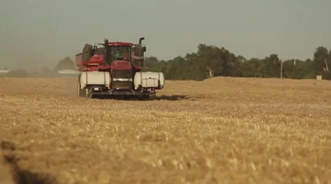 Case IH - Front View of Grain Cart Stock Footage 65319410