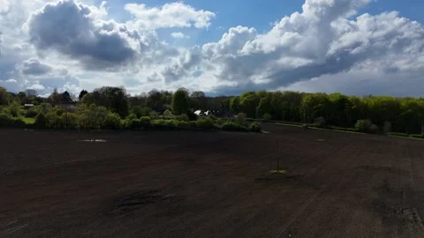 Case IH Quadtrac Tillage Operation from Above Stock Footage 324594496