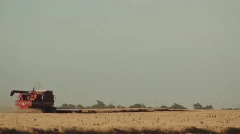 Case IH - Rear View of Combine Stock Footage 65319703