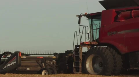 Case IH - Side View of Combine Stock Footage 65319684